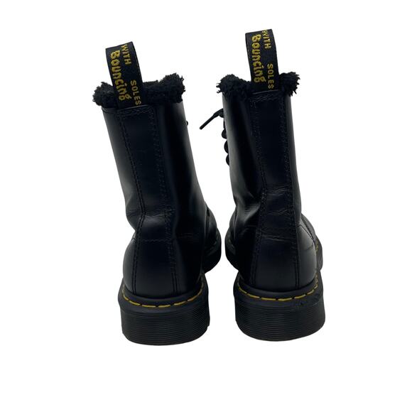 Women's Dr. Martens 1460 Serena Faux Fur Lined Lace Up Boots - Black - Size 6 - Picture 6 of 9
